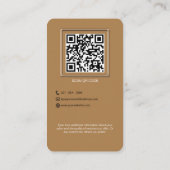 Professionele Salon Tan Brown Beige Schattige Inst Visitekaartje (Achterkant)