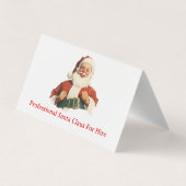 Professionele Santa Claus Retro Vintage Informal Visitekaartje (Achterkant)