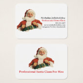 Professionele Santa Claus Retro Vintage Informal Visitekaartje (Voorkant /achterkant)