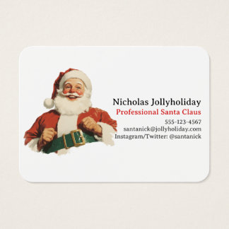 Professionele Santa Claus Retro Vintage Informal Visitekaartje