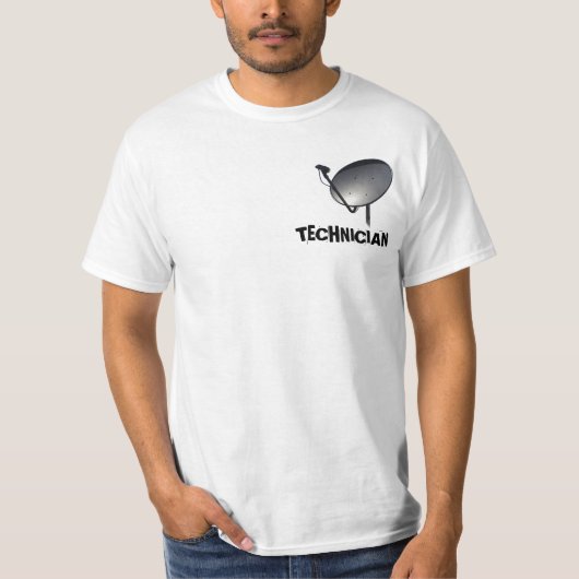 PROFESSIONELE SATELLIETDISH TECHNICIËN T-SHIRT (Voorkant)