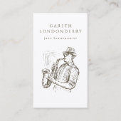 Professionele saxofonist en saxofoonmuziekleraar visitekaartje (Voorkant)