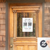Professionele Scan om Venmo Cash App QR-code te be Raamsticker (Huis Deur)