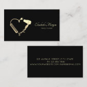 Professionele Schaar Droger Borstel Zwart Visitekaartje (Voorkant / Achterkant)