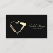 Professionele Schaar Droger Borstel Zwart Visitekaartje (Voorkant)