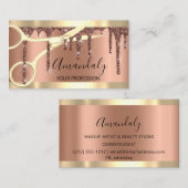Professionele schaar met haarser Gold Copper Visitekaartje (Voorkant / Achterkant)