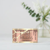 Professionele schaar met haarser Gold Copper Visitekaartje (Staand voorkant)