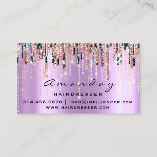 Professionele schaarser Roos Violet Gold Visitekaartje (Achterkant)