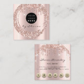 Professionele schijven 6 Punten CustomLogo Roos Ro Vierkante Visitekaartje (Voorkant / Achterkant)