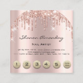 Professionele schijven 6 Punten CustomLogo Roos Ro Vierkante Visitekaartje (Achterkant)