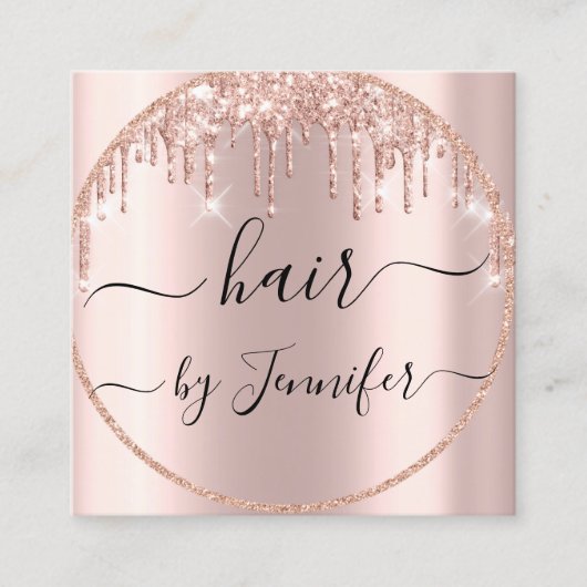 Professionele schijven 6 Puntstreepjes haarstijlli Vierkante Visitekaartje (Voorkant)