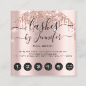 Professionele schijven 6 Puntstreepjes haarstijlli Vierkante Visitekaartje (Achterkant)