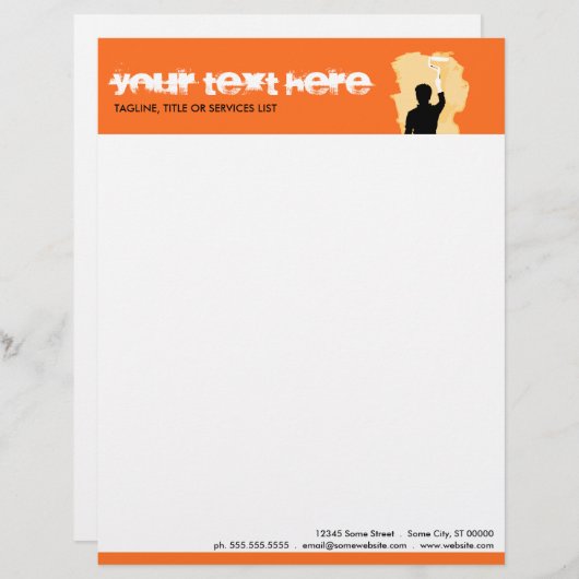 professionele schilder briefhoofd sjabloon (Voorkant / Achterkant)