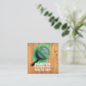 Professionele schilder en decorateur vierkante visitekaartje (Staand voorkant)
