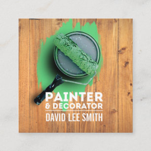 Professionele schilder en decorateur vierkante visitekaartje