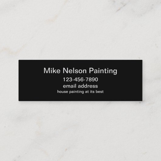 Professionele schilder in het huis mini visitekaartje (Achterkant)