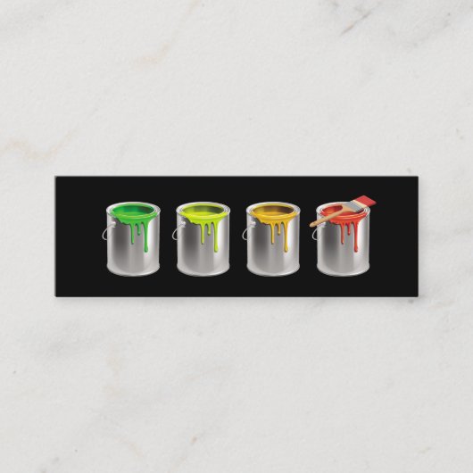 Professionele schilder in het huis mini visitekaartje (Voorkant)