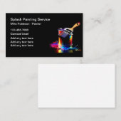 Professionele schilder Kleurrijke verf Kan Visitekaartje (Voorkant / Achterkant)