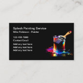 Professionele schilder Kleurrijke verf Kan Visitekaartje (Voorkant)