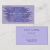 Professionele schilder paarse waterverf geborsteld visitekaartje (Voorkant / Achterkant)