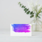 Professionele schilder paarse waterverf geborsteld visitekaartje (Staand voorkant)