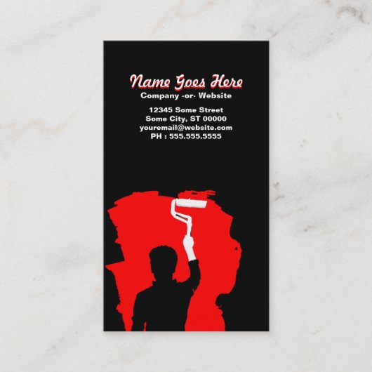 professionele schilder visitekaartje (Voorkant)