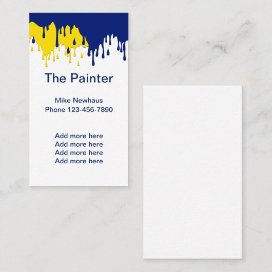 Professionele schilder visitekaartje (Voorkant / Achterkant)