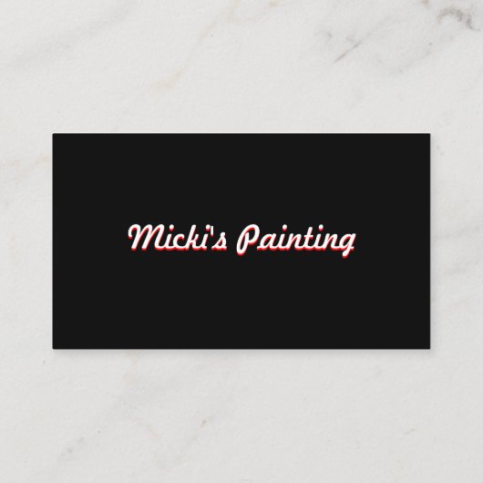 professionele schilder visitekaartje (Achterkant)