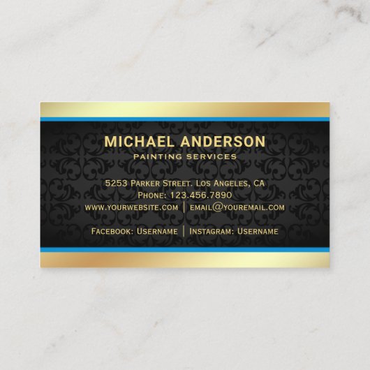 Professionele schilderdienst verfborstel schilder visitekaartje (Achterkant)