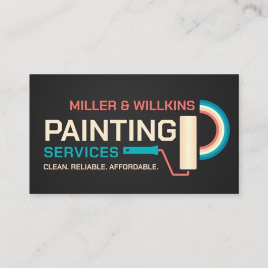 Professionele schilderdiensten - House Painter Bus Visitekaartje (Voorkant)