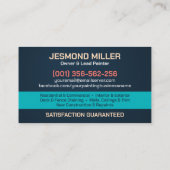 Professionele schilderdiensten - House Painter Bus Visitekaartje (Achterkant)