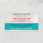 Professionele schilderdiensten - House Painter Bus Visitekaartje (Achterkant)