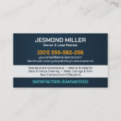 Professionele schilderdiensten - House Painter Bus Visitekaartje (Achterkant)