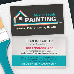 Professionele schilderdiensten - House Painter Bus Visitekaartje