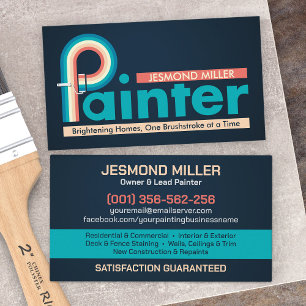 Professionele schilderdiensten - House Painter Bus Visitekaartje