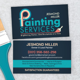 Professionele schilderdiensten - House Painter Bus Visitekaartje