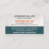 Professionele schilderdiensten - House Painter Bus Visitekaartje (Achterkant)