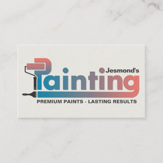 Professionele schilderdiensten - House Painter Bus Visitekaartje (Voorkant)