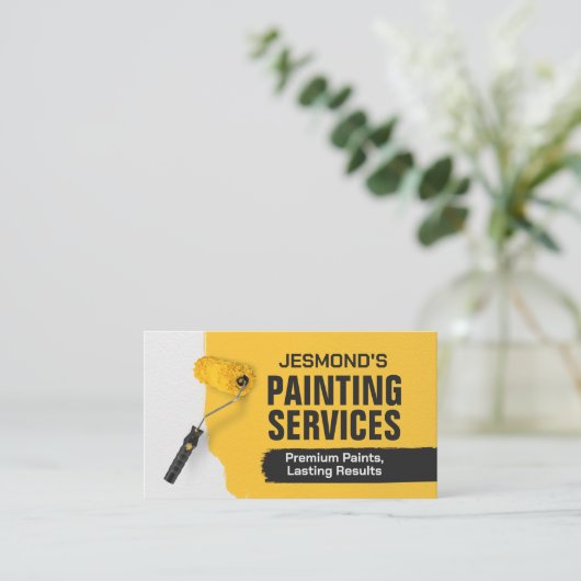 Professionele schilderdiensten - House Painter Visitekaartje (Staand voorkant)