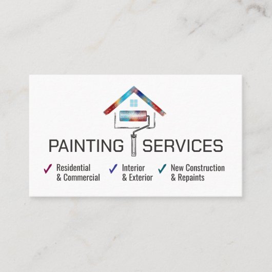 Professionele schilderdiensten - House Painter Visitekaartje (Voorkant)