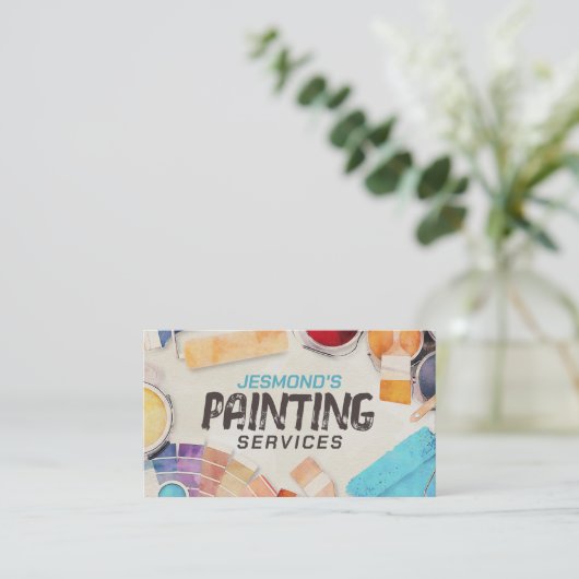 Professionele schilderdiensten - House Painter Visitekaartje (Staand voorkant)