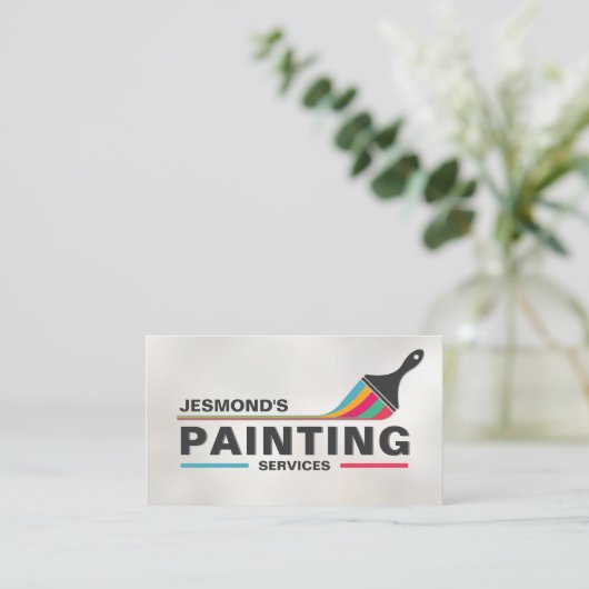 Professionele schilderdiensten - House Painter Visitekaartje (Staand voorkant)