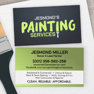 Professionele schilderdiensten - House Painter Visitekaartje