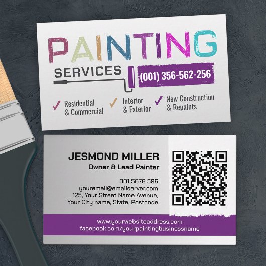 Professionele schilderdiensten - House Painter Visitekaartje