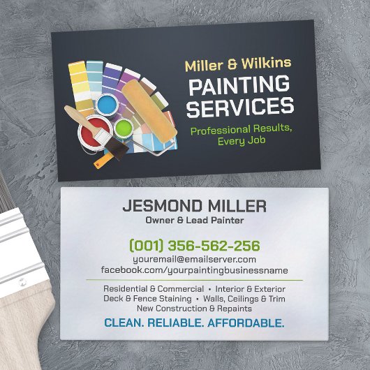 Professionele schilderdiensten - House Painter Visitekaartje