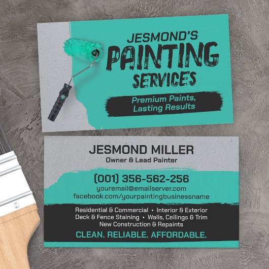 Professionele schilderdiensten - House Painter Visitekaartje