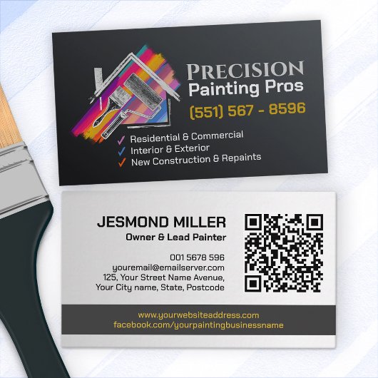 Professionele schilderdiensten - House Painter Visitekaartje