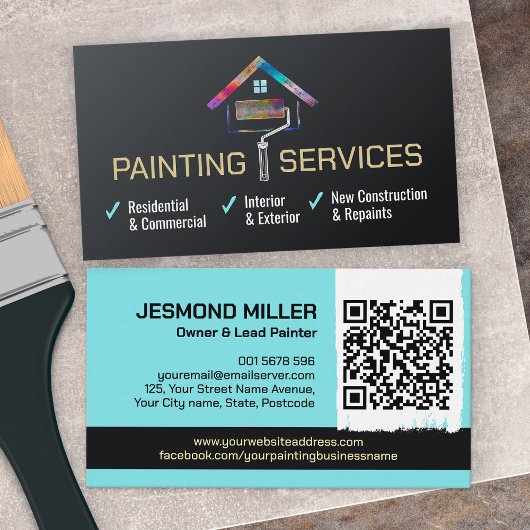 Professionele schilderdiensten - House Painter Visitekaartje