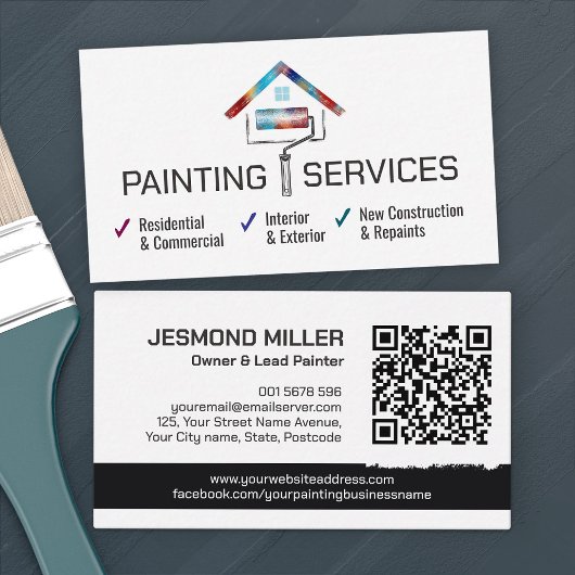 Professionele schilderdiensten - House Painter Visitekaartje