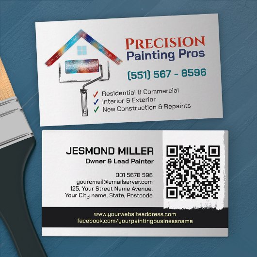 Professionele schilderdiensten - House Painter Visitekaartje